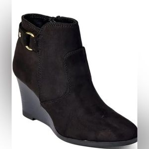 Maurices Rachel CB Black Wedge Boots size 10